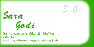 sara godi business card